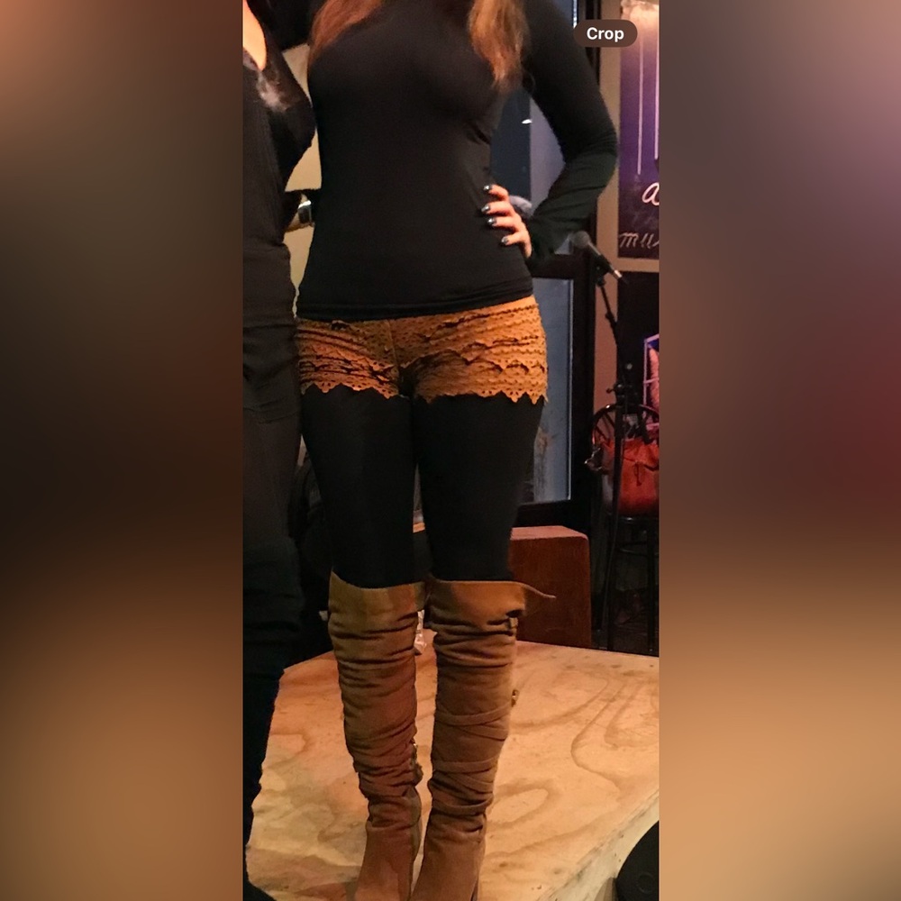 Brown Lace Women's Shorts